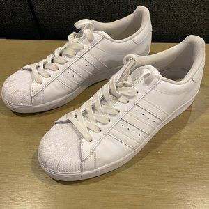 Adidas Men's Originals Superstar Shoes All White Size 10.5
